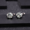 Gem's Ballet 4.08t Natural Green Amethyst Gemstone Earrings 925 Sterling Silver Stud Earrings For Women Valentine Gift Jewelry