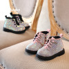 AAdct Cotton warm crystal little girls boots Non-slip shinning baby boots 2018 Winter princess baby shoes soft sole 1-3 years