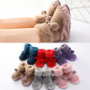 Fashion new autumn winter plush tube baby toddler socks warm and comfortable dispensing soft bottom non-slip bow socks