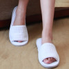 Top Quality White Terry Open Toe Spa Slippers home shoes for adults women men 29*11.5CM wholesale