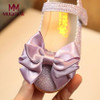 MUQGEW Children Girl Summer Shoes 2018 Fashion Princess Bowknot Baby Girls Dance Nubuck PU Leather Single Shoes 5/4