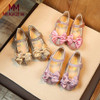 MUQGEW Children Girl Summer Shoes 2018 Fashion Princess Bowknot Baby Girls Dance Nubuck PU Leather Single Shoes 5/4