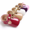 Puseky Sweet Casual Princess Girls Baby Kids Pu Leather Solid Crib Babe Infant Toddler Cute Bow Baby Shoes 5Colors