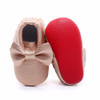 New Red sole PU Leather Newborn Baby Boy Girl Baby Moccasins Soft Moccs Shoes Bebe Fringe Soft Soled Non-slip Footwear Crib Shoe