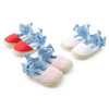 2018 Baby Princess Girls Shoes First Walkers Cowboy blue bow Bebe Ballet Dress Walking Shoe Soft Soled Baby Shoes