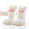 New autumn/winter coral velvet thick three-dimensional cute girl bunny baby socks newborn socks