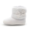 Newborn Baby Girl Bowknot Fleece Snow Boots Booties Kids Princess White Winter Shoes