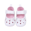 Cute Baby Girls Summer PU Leather Princess Heart-Shaped Hollow Out Mary Jane Shoes Soft Bottom Crib Babe Dress Shoes