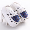 Newborn Baby Boys Shoes Crib Bebe Footwear Prewalkers Pure White Classic Kids PU Leather Soft Soled Anti-slip Loafers Shoe 