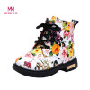 2017 Girls Fashion Floral Kids Shoes Baby Martin Boots Casual Children Shoes Leather Rain Boots for Kids Girls Shoes Snow Boots