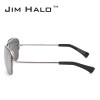  Jim Halo Vintage Semi Rimless Aviation Square Sunglasses Silver Mirrored Lens Metal Frame Sun Glasses Fashion Accessories