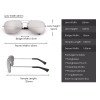  Jim Halo Vintage Semi Rimless Aviation Square Sunglasses Silver Mirrored Lens Metal Frame Sun Glasses Fashion Accessories