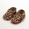 Fashion Genuine Leather Leopard Baby Boy Shoes Infant Toddler Newborn Classic First Walkers Fringe Moccasins Kids Children Shoe