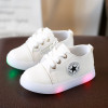 New Brand All season canvas LED lighting baby casual shoes footwear Lace up cool sneakers baby glowing cute girls boys shoes