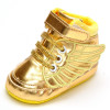 PU Leather Baby Shoes Soft Sole Golden Wings Crib Shoes Spring Autumn Cartoon First Walkers Baby Boy Girl Sneakers
