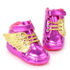 PU Leather Baby Shoes Soft Sole Golden Wings Crib Shoes Spring Autumn Cartoon First Walkers Baby Boy Girl Sneakers