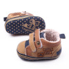 Fashion Warm Autumn Winter Canvas Stitching PU Baby Shoes Baby First Walker Toddler Shoes for baby boys