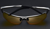 Hot Sale men's aluminum-magnesium car drivers night vision goggles anti-glare polarizer sunglasses Polarized Driving Glasses+BOX