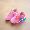 2018 New high quality Lace up LED lighted baby toddlers European All seasons glowing baby sneakers rubber cool girls boys shoes