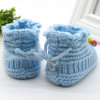 Winter Soft Woolen Baby Shoes Infants Crochet Knit Fleece Warm Boots Toddler Girl Boy Wool Snow Crib Shoes Booties 