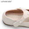 CCTWINS KIDS spring autumn baby girl fashion flower party T-strap for toddler brand pearl dance flats children pink shoe