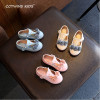 CCTWINS KIDS spring autumn baby girl fashion flower party T-strap for toddler brand pearl dance flats children pink shoe