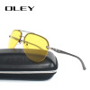 OLEY Yellow Polarized Sunglasses Men night vision glasses Brand Designer women spectacles car drivers Aviation goggles for man