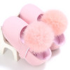 Infant Baby Girl Shoes Toddler Pre-walkers Princess Hair Ball Crib Shoes Cute Toddler Shoes For Babies 0-18M