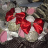 All Covered Rhinestones Bling Ballerina Sparkle cup Chain glitter Big Bow Baby Cirb Shoes Christening Stunning infant shoes