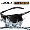 JULI Men's Sports Style Polarized Sunglasses For Men Travel Oculos Driving Golf Unbreakable Alumin magnesium Metal Frame Glasses
