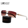 LONSY Original Buffalo Horn High Quality Sunglasses with high transmittace CR39 Lens