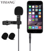 YIXIANG Mini Stereo HiFi Sound Quality Lavalier Clip-on Omni-directional Condenser Microphone For Smart Phone For PC