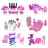 (Jimusuhutu) Doll Accessories Mini Furniture Super Combination Pretend Play Living Room HiFi-TV Toys for Barbie Dolls Girl Gift