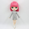 Factory blyth doll bjd joint body white skin faceplate matte face BL2476 short pink hair 30cm, girl gift