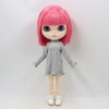 Factory blyth doll bjd joint body white skin faceplate matte face BL2476 short pink hair 30cm, girl gift