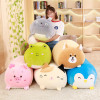 Soft Animal Cartoon Pillow Cushion Cute Fat Dog Cat Totoro Penguin Pig Frog Plush Toy Stuffed Lovely kids Birthyday Gift