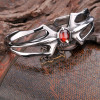 BEIER fashion Men Bracelet &amp; Bangle With Red Stone Hight Quality Stainless Steel carving design Punk Jewelry BG1006