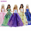 Lot 15 Pcs = 10 Pairs Of Shoes &amp; 5 Wedding Dress Party Gown Princess Cute Outfit Clothes For Barbie Doll Girls' Gift Random Pick