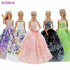 Lot 15 Pcs = 10 Pairs Of Shoes &amp; 5 Wedding Dress Party Gown Princess Cute Outfit Clothes For Barbie Doll Girls' Gift Random Pick