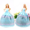 5 Pcs High Quality Fashion Handmade Clothes Dresses Grows Outfit for Doll dress for girls Random Types and Colors Ship