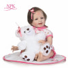 NPK 55cm soft Silicone Reborn Girl Baby Doll Toys 22inch Newborn Princess Toddler Babies Dolls Toys for girl Play House Toy Doll