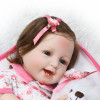 NPK 55cm soft Silicone Reborn Girl Baby Doll Toys 22inch Newborn Princess Toddler Babies Dolls Toys for girl Play House Toy Doll