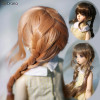 Bybrana 1/3 1/4 1/6 BJD SD Wigs Long Straigst Double twist braid High Temperature Free Delivery Fiber for Dolls