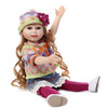 NPK NEW 45CM Realistic Girl Doll Looking American  Princess Baby Dolls 18 Inch Safe silicone Girl Dolls for Kids Gift