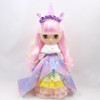 ICY Blyth doll Unicorn Maiden Combination Including the doll and clothes and hand set AB princess dressing 1/6bjd 