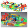 Connect 2 Type Railway Magical Racing Track Play Set DIY Bend Luminous Race Track Electronic Flash Light Car Toys For Children