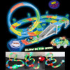 Magic Twister flexible Track 360 stunt Loop Racetrack That Can Bend,Flex and Glow DIY Assembly Luminous Track with LED Race car