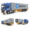 High simulation 1:50 alloy engineering vehicles Maersk semi-mounted container cargo Logistics truck for kids toys