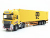 High simulation 1:50 alloy engineering vehicles Maersk semi-mounted container cargo Logistics truck for kids toys