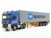 High simulation 1:50 alloy engineering vehicles Maersk semi-mounted container cargo Logistics truck for kids toys